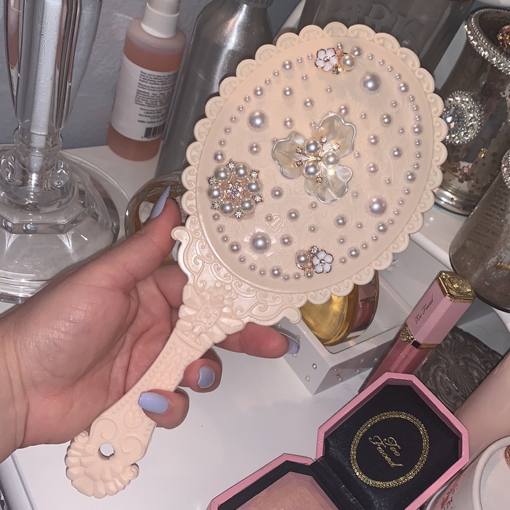 Jeweled hand mirror